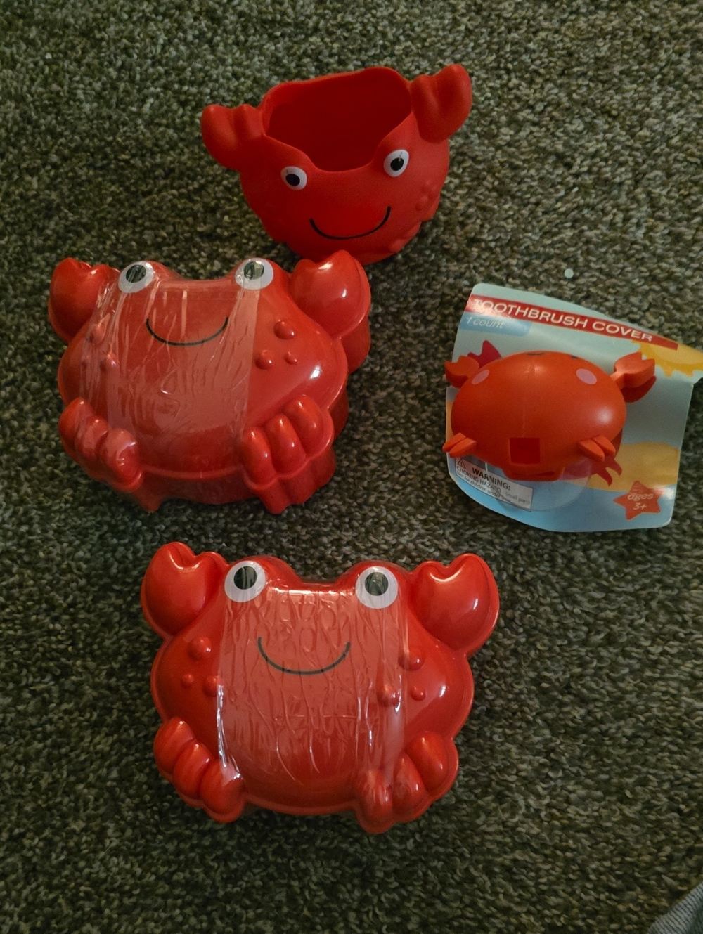 $4 If Bundled - NEW Cute Red Crab Soap Holders, Toothbrush Holder, Cup/storage